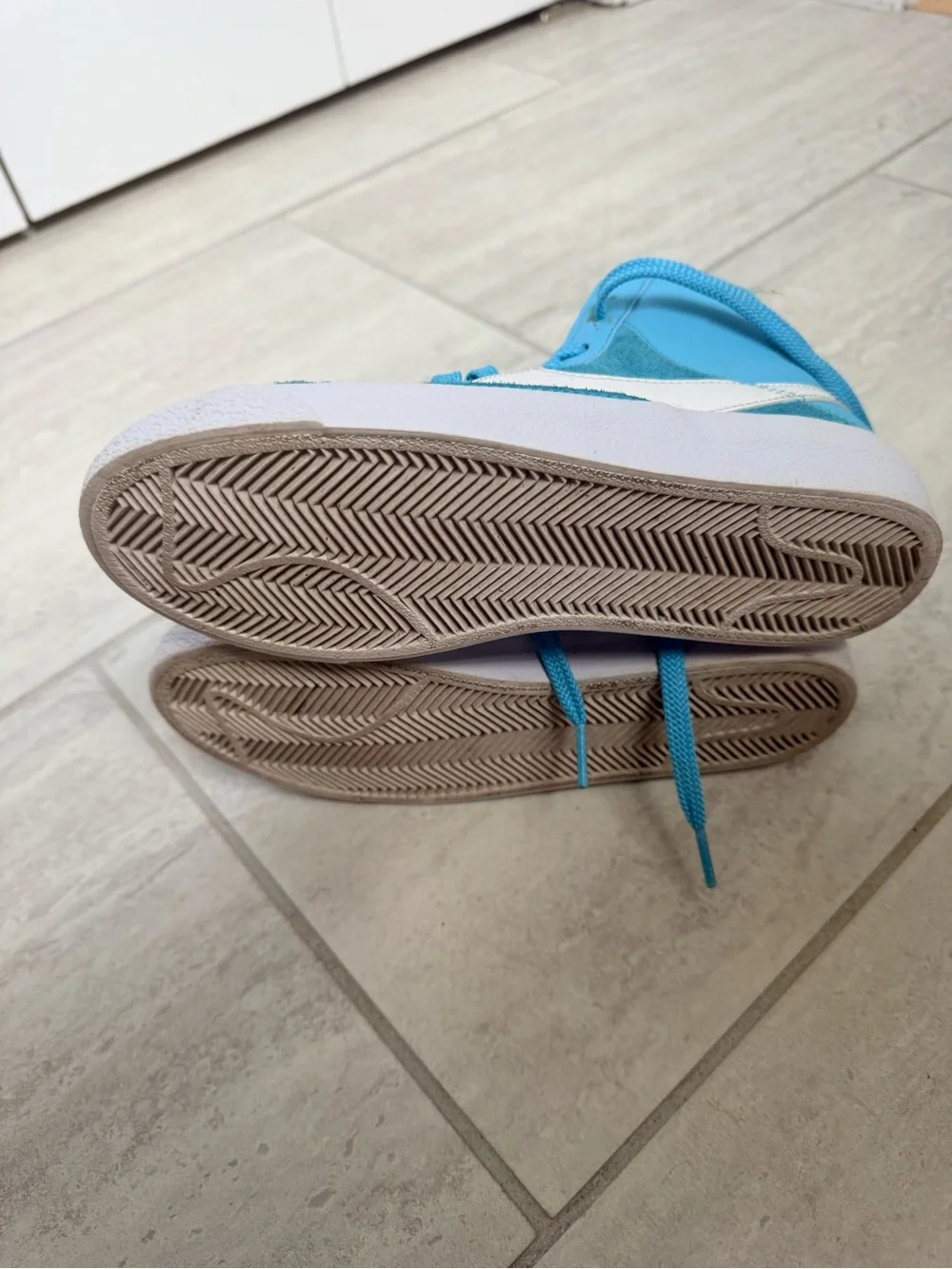 Nike Kids' Mid-Top Sneakers in Blue, Pink & Neon Yellow